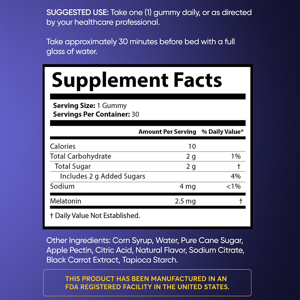 Melatonin Gummies 2.5mg